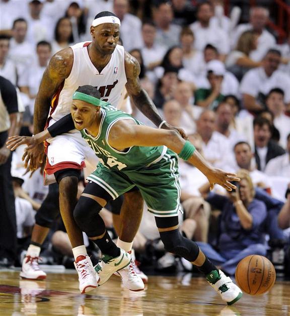 Paul Pierce in LeBron James