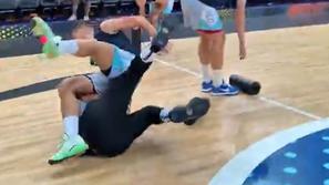 Trening slovenske košarkarske reprezentance