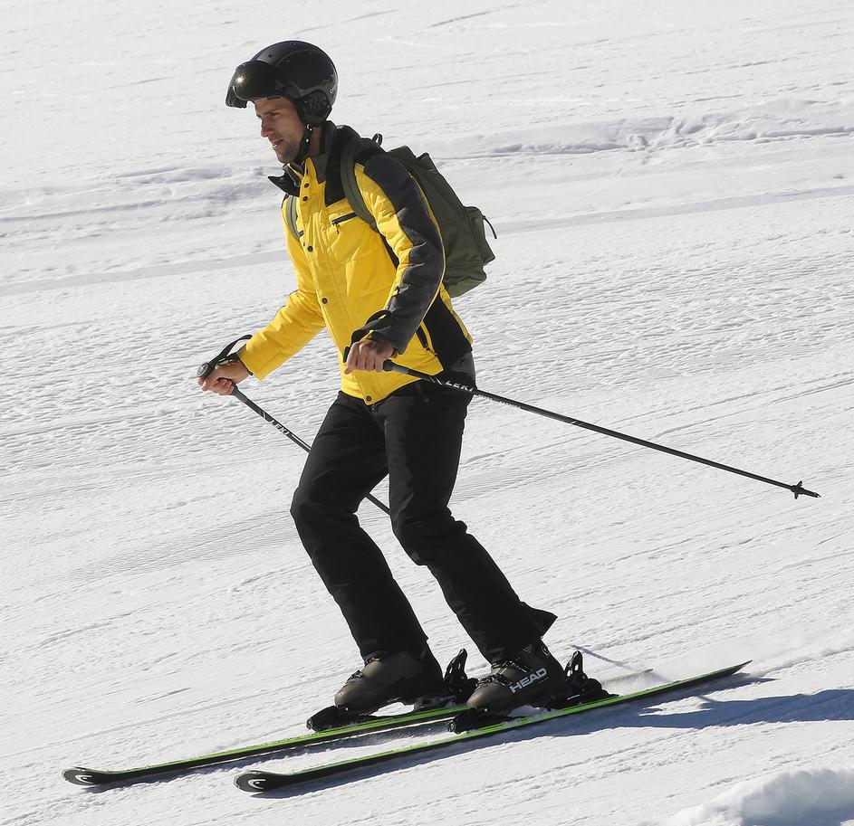 Novak Đoković smučanje Val Gardena