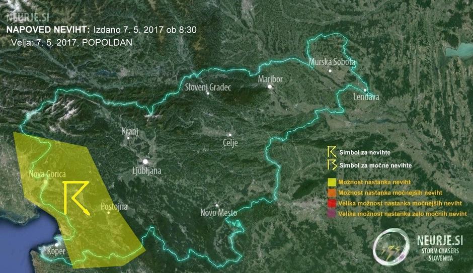 Nevihte, napoved | Avtor: neurje.si