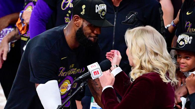 LeBron James in Jeanie Buss