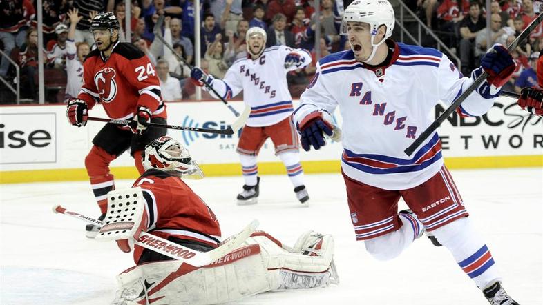 Brodeur Kreider New Jersey Devils New York Rangers NHL konferenčni finale tretja