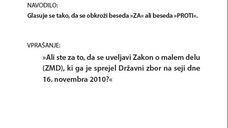 Navodilo za glasovanje je sicer napisano na glasovnici, glasuje pa se tako, da s