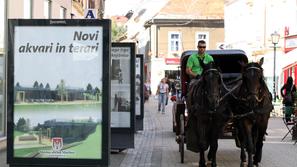 Na razstavnem panoju MOM bi seveda moral biti napis Nova akvarij in terarij. (Fo