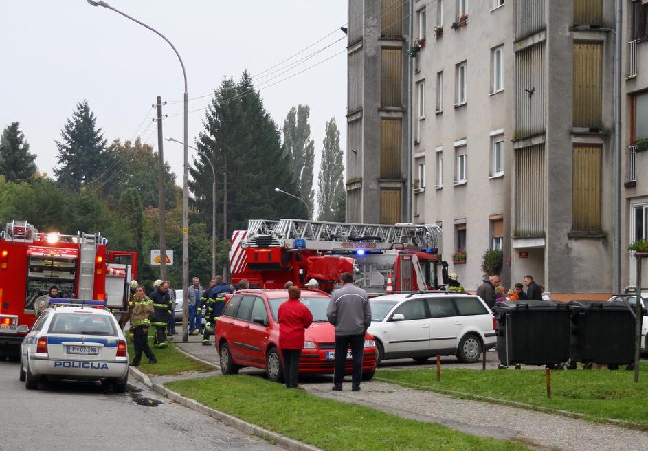 požar, Maribor, stanovanjski blok