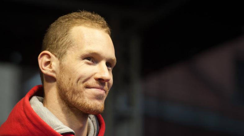 Tine Urnaut med sprejemom na Kongresnem trgu 2015