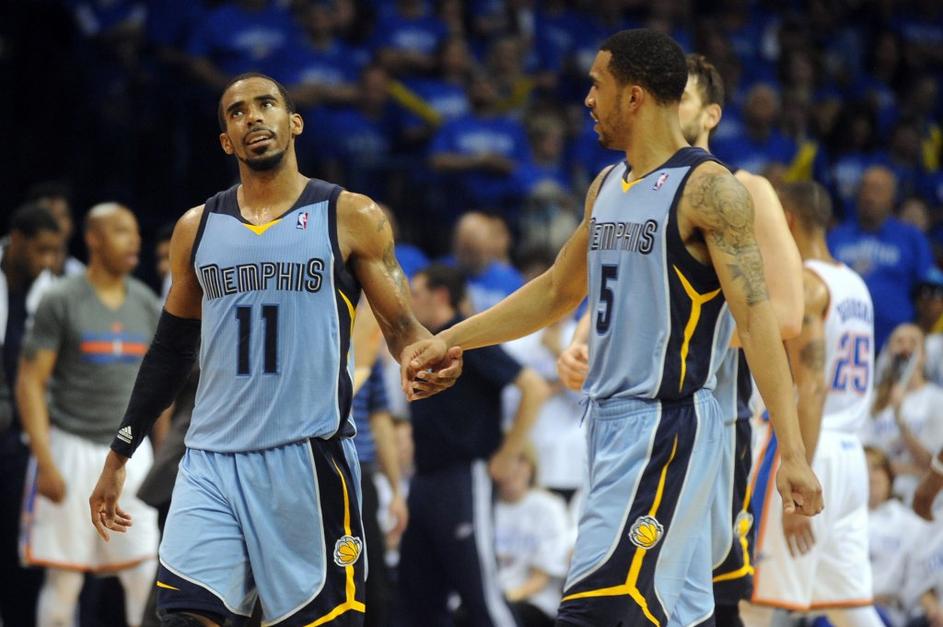 Mike Conley Courtney Lee Oklahoma City Thunder Memphis Grizzlies NBA končnica