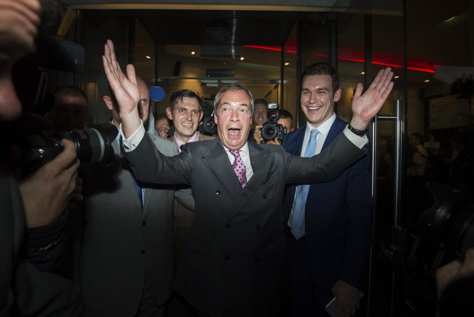 Veselje v taboru evroskeptične stranke Ukip Nigel Farage | Avtor: Profimedias
