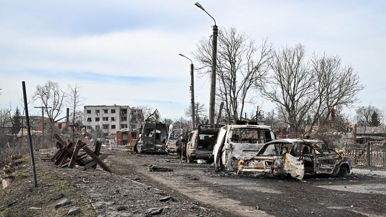 uničenje v mestu Sudža v regiji Kursk