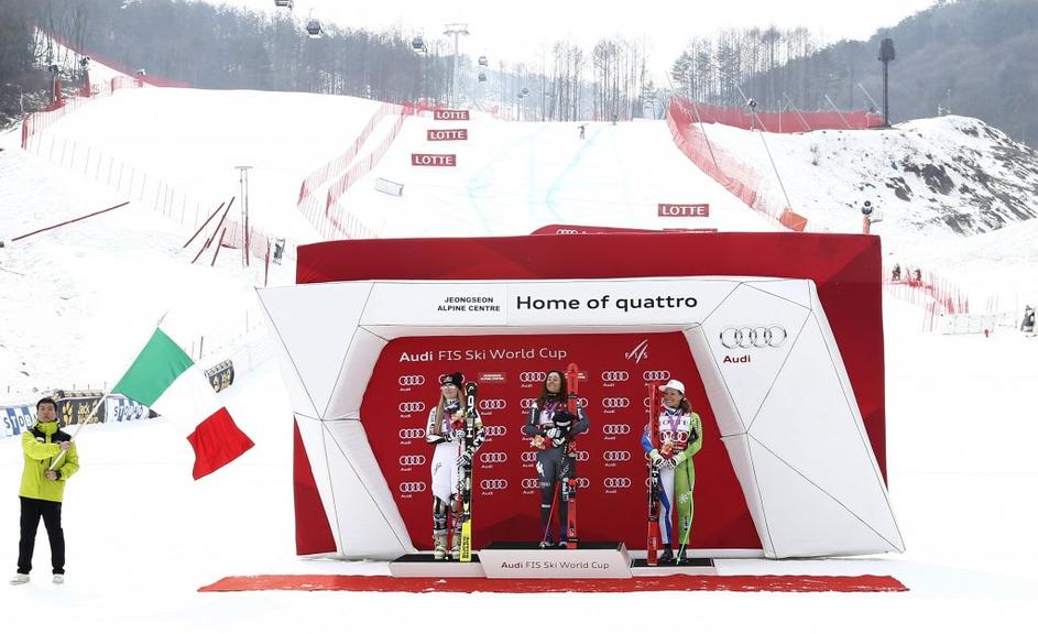 Vonn Goggia Štuhec superveleslalom Jeongseon