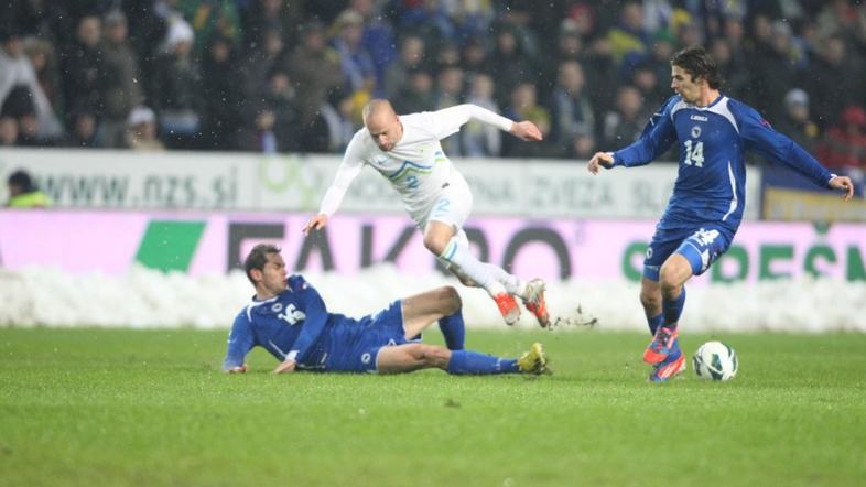 Brečko Zahirović Lulić slovenija bih prijateljska tekma stožice nogomet slovensk