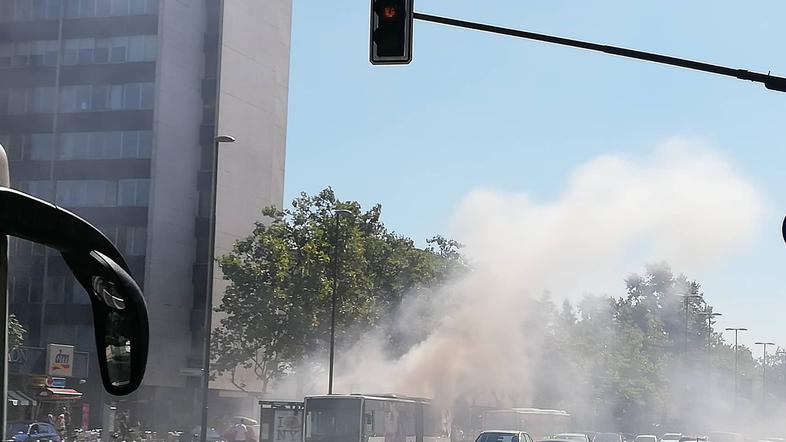 Požar na mestnem avtobusu