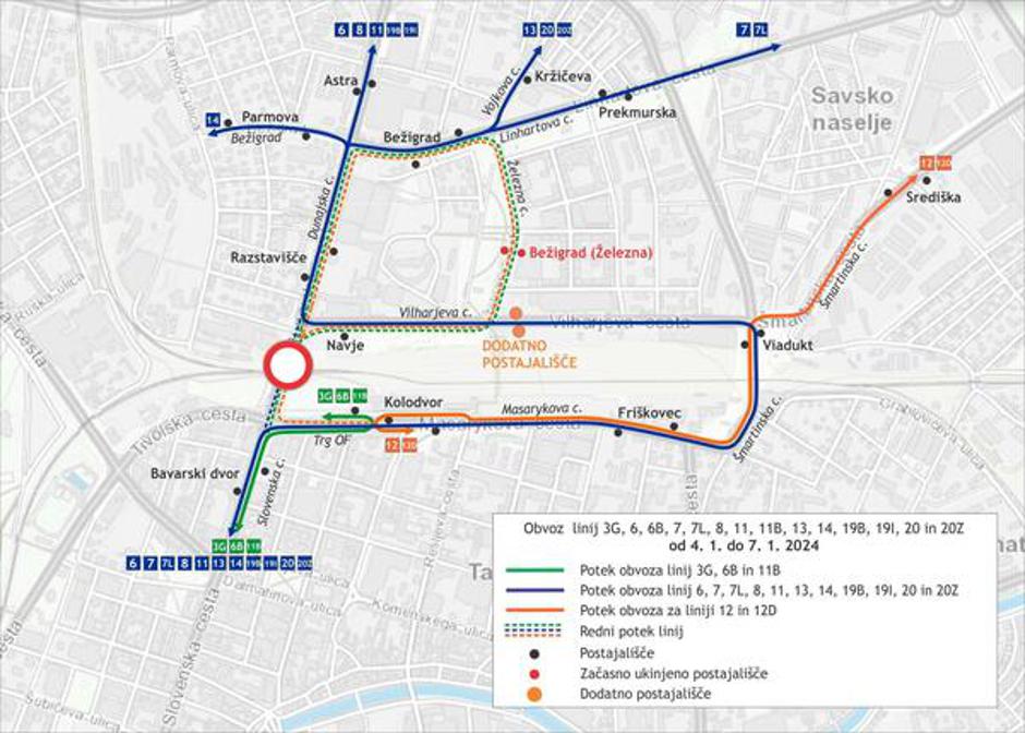 spremenjene trase avtobusov LPP | Avtor: LPP