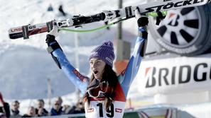 Maze St. Anton superveleslalom svetovni pokal alpsko smučanje cilj veselje