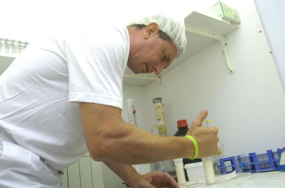 Pahor tokrat delal v mlekarni.