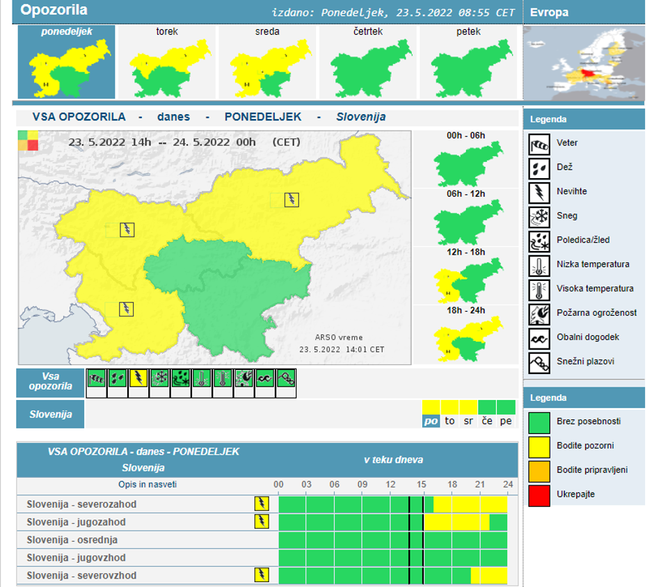 Arso vreme | Avtor: Arso/meteo.si