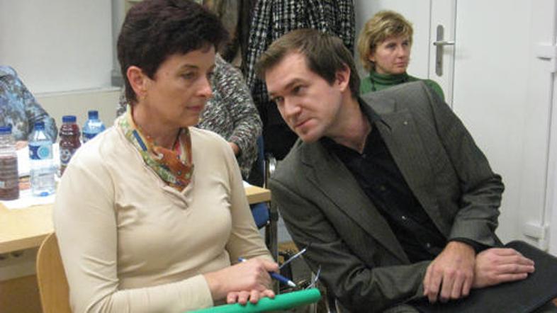 Vršilka dolžnosti ravnateljice Ivana Baškovič in predsednik sveta zavoda Aleksan