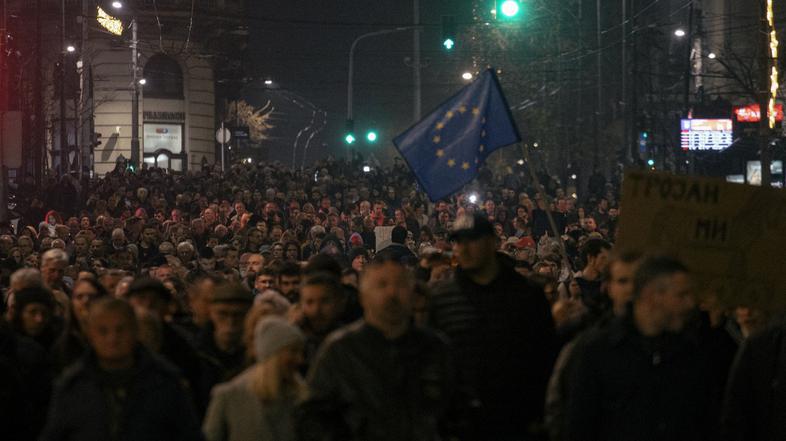 protesti v Beogradu