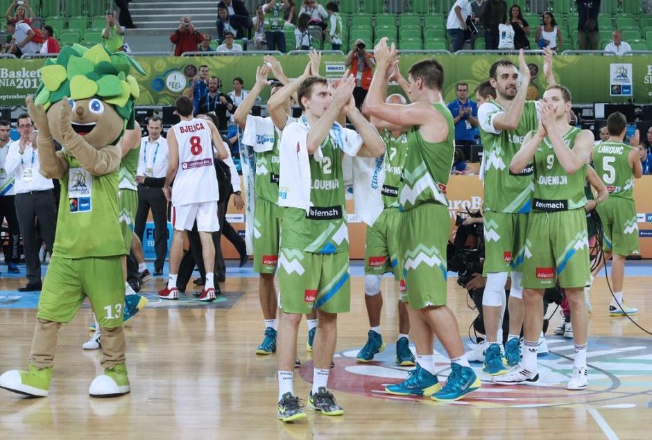 Slovenija Srbija EuroBasket Stožice Ljubljana Dragić Vidmar Begić Blažič | Avtor: Saša Despot