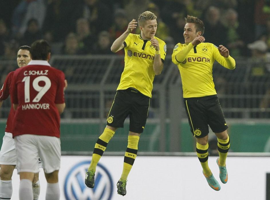 nemški pokal borussia dortmund hannover mario götze marco reus