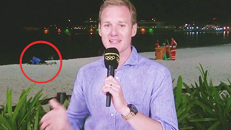 Dan Walker BBC par na plaži