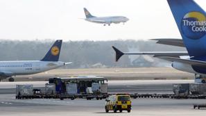 letala med stavko na frankfutskem letališču