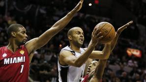 Tony Parker Chris Bosh San Antonio Spurs Miami Heat