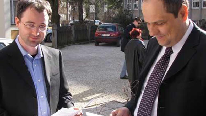 Podžupan Stane Štraus in vodja civilne iniciative Marjan Podgoršek sta si enotna