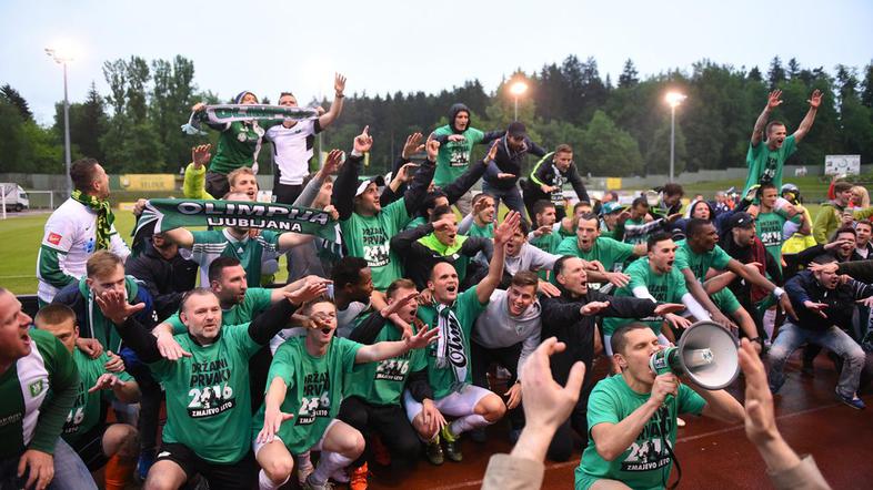 Olimpija Ljubljana prvaki stadion Ob jezeru
