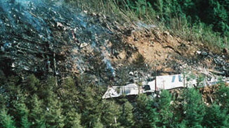Japonsko letalo boeing 747SR je po vzletu eksplodiralo in se zaletelo v goro Osu