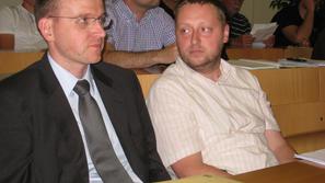 Primož Gabrič (ob njem na desni Janko Omerzu) ni več koordinator projekta, saj g