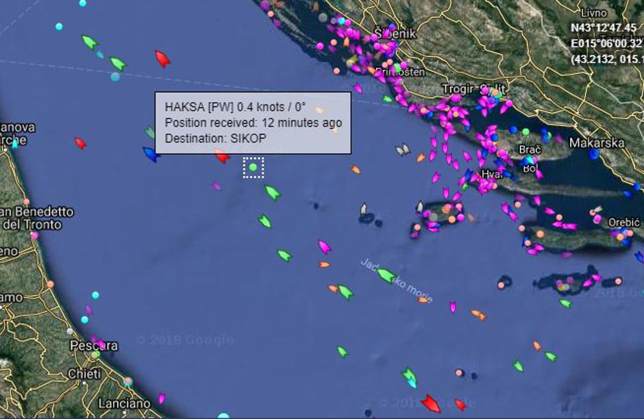 Ladja zemljevid | Avtor: Marinetraffic.com