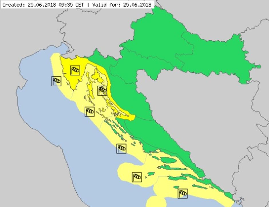 Napoved burje | Avtor: Meteoalarm.eu