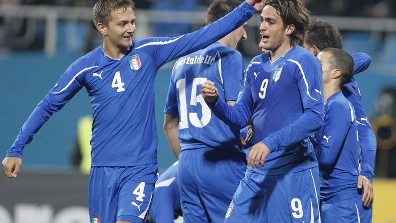 Matri je v 81. minuti potrdil zmago Italije. (Foto: EPA)