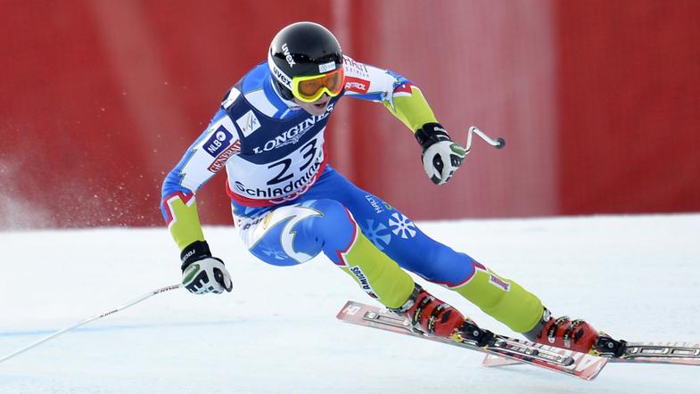 sport 11.02.13. Klemen Kosi, slovenski smucar, Klemen Kosi of Slovenia speeds do