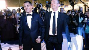 razno 29.05.13. poroka, istospolni, gej, Bruno Boileau (L) and Vincent Autin hol