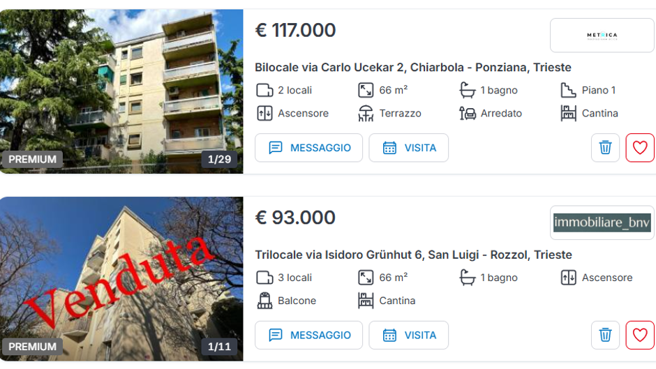 nepremičninski oglasi Trst | Avtor: posnetek zaslona