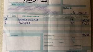 Račun iz vezane knjige računov