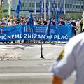 slovenija 13.09.2011 Protestni shod pred DZ v casu zasedanja maticnega odbora DZ