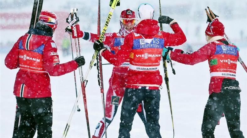 Weng Johaug Steira Björgen Norveška štafeta Lillehammer