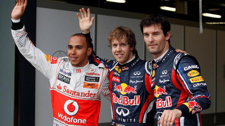 Najboljši na kvalifikacijah: drugi Hamilton, prvi Vettel in tretji Webber.