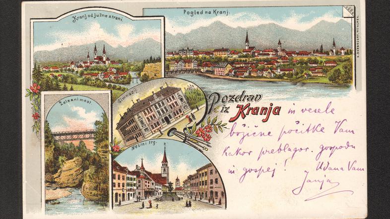 Kranj stara razglednica razstava