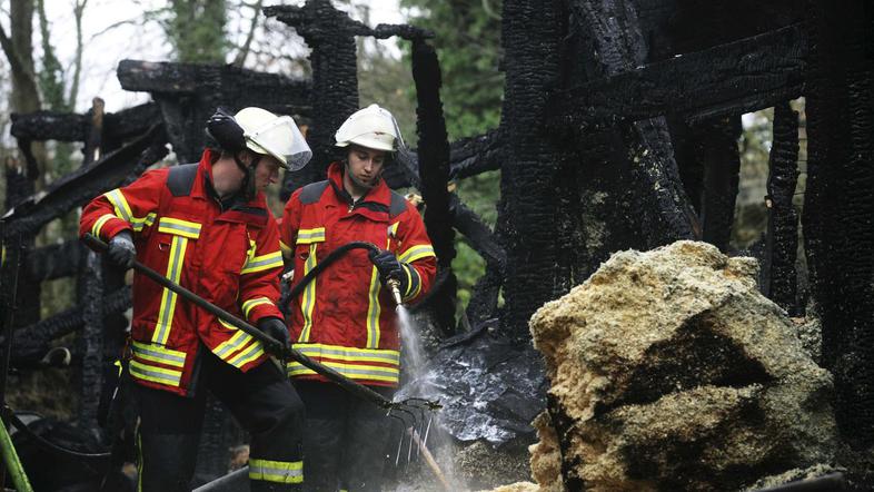 Gasilci so pogorišče gasili še danes. (Foto: Reuters)