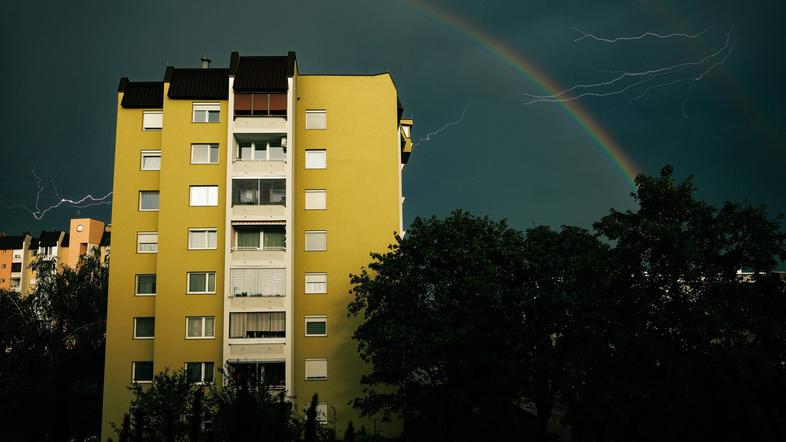 Kranj nevihta mavrica