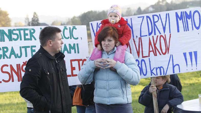 rANČE, PROTEST, PESNICA, ŽELEZNIŠKI PREHOD