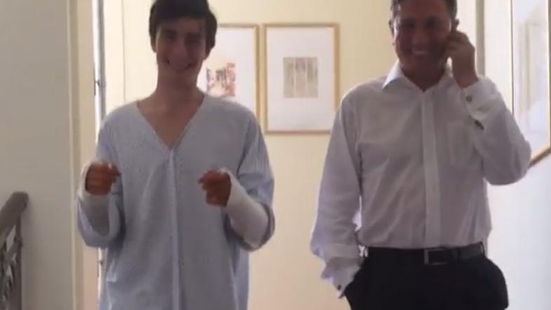 Sin Boruta Pahorja Luka z mavcem