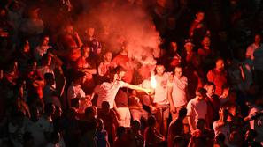 srbski navijači tekma z Dansko Euro 2024