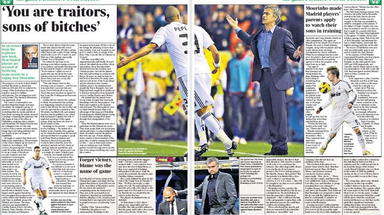 Mourinho knjiga Torres The Times časopis odlomek izsek kurbini sinovi