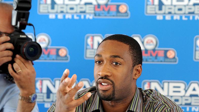 Košarkar Gilbert Arenas, ko je z Wizards igral na NBA Europe. (Foto: EPA)