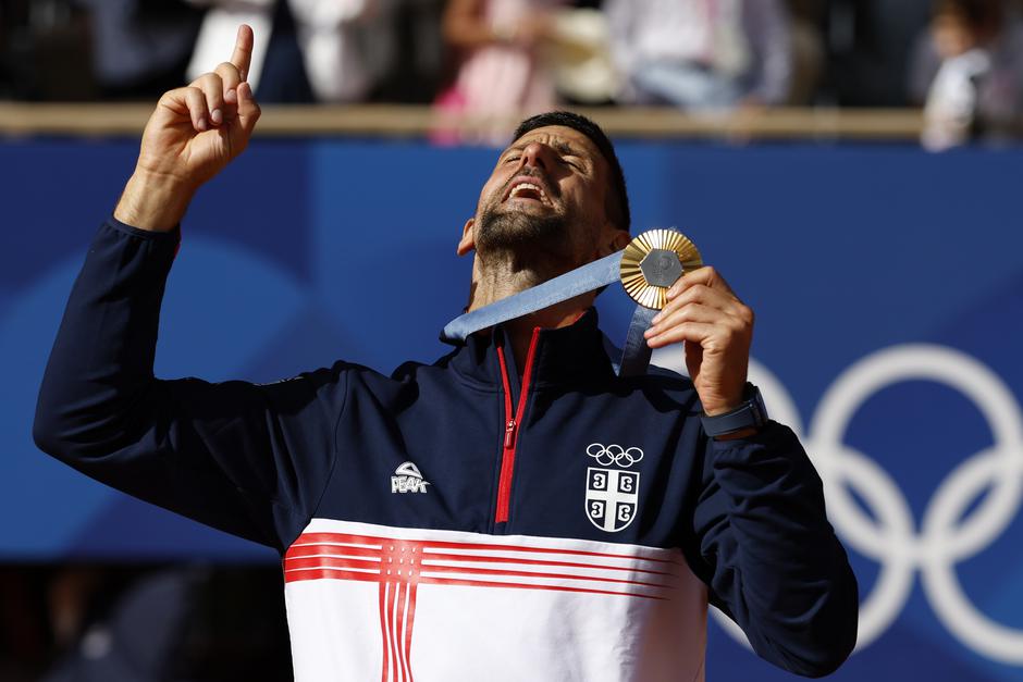 Novak Đoković Pariz 2024 zlata medalja | Avtor: Epa